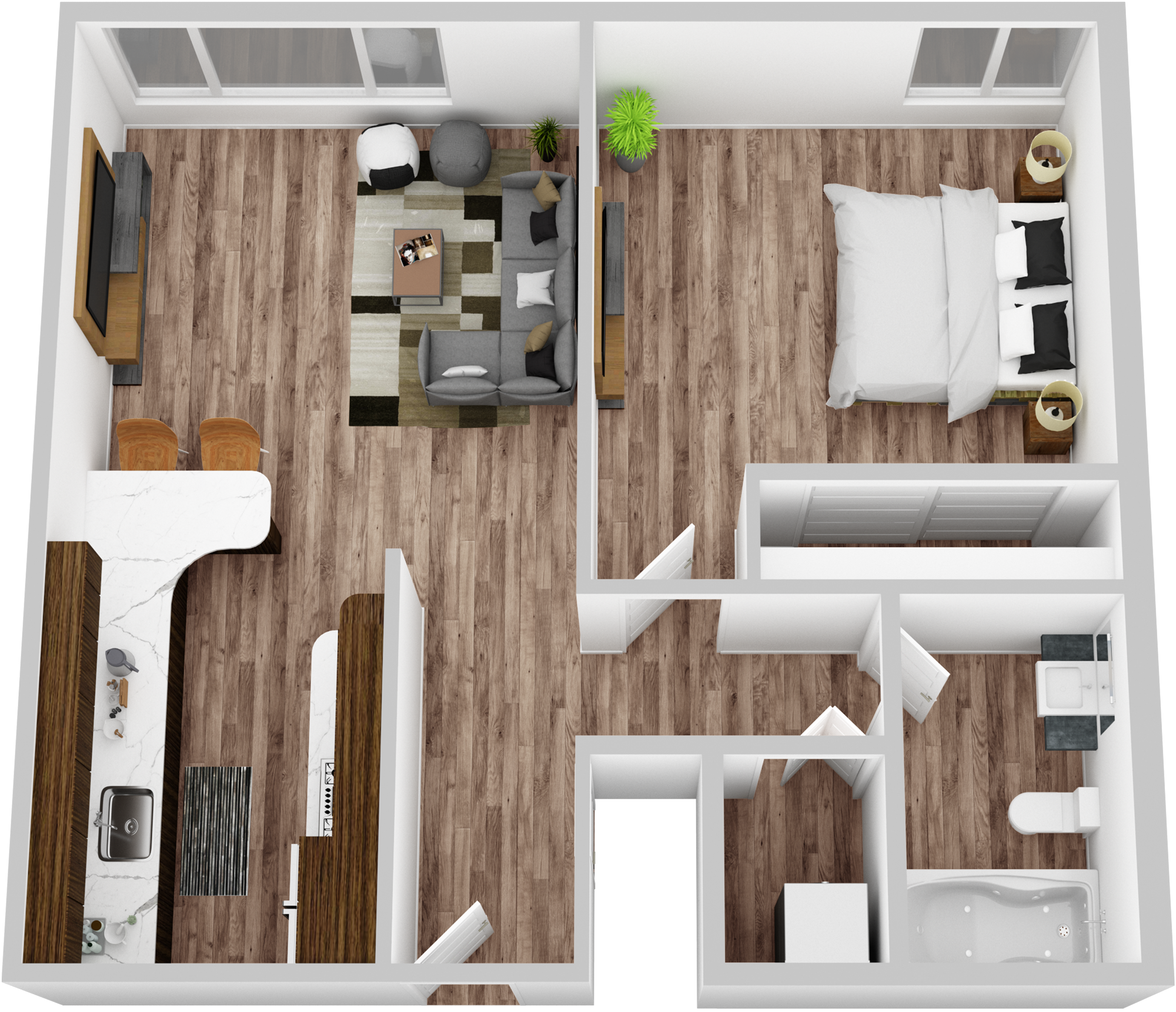 Tanara Villa Floorplan 1 Bedroom Fully Renovated